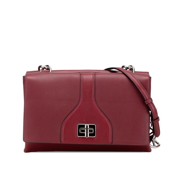 PRADA Red Leather Shoulder Bag - Picture 1 of 9